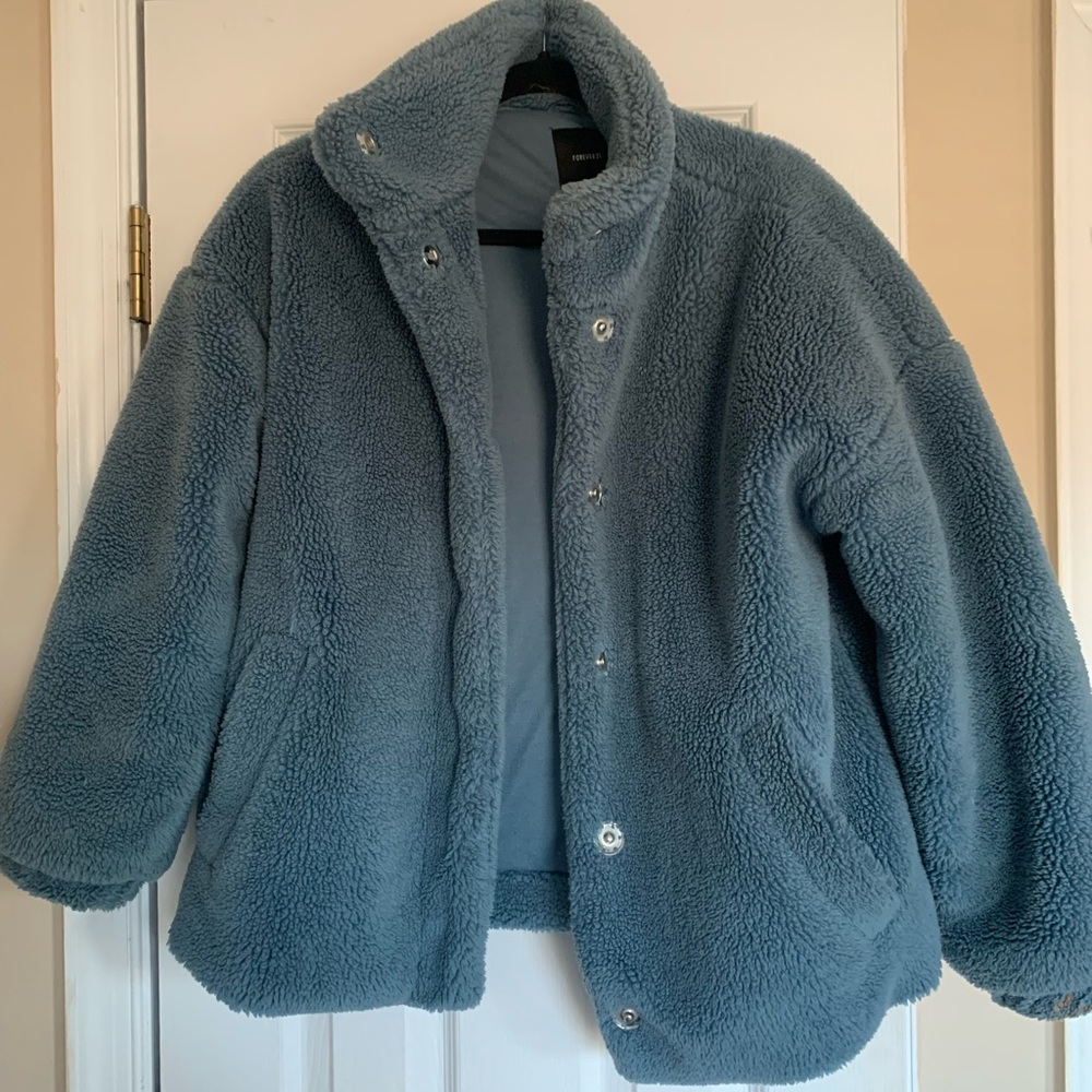 Fluffy puffer coat